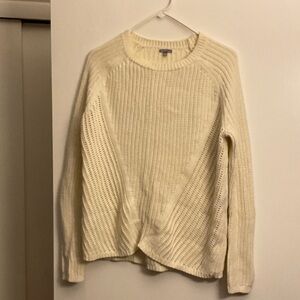 Charlotte Russe Cream Crew Neck Sweater